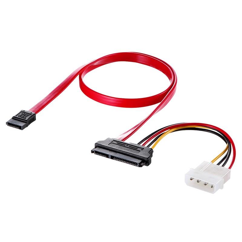 Pcパーツ 自作用 Sata シリアルataケーブル 電源データ一体型 Sata3規格対応 0 5m Tk Pwsata7 05 サンワダイレクト 通販 Paypayモール