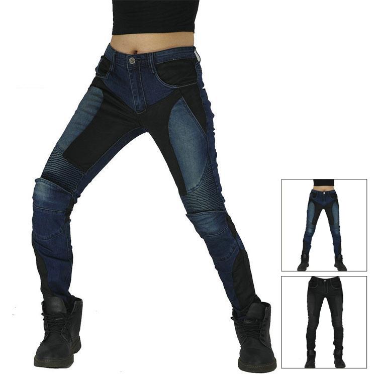 レディース バイクパンツ ライディングパンツ ライダーパンツ バイクジーンズ プロテクター付き スクーターパンツ ツーリング オートバイ 転倒