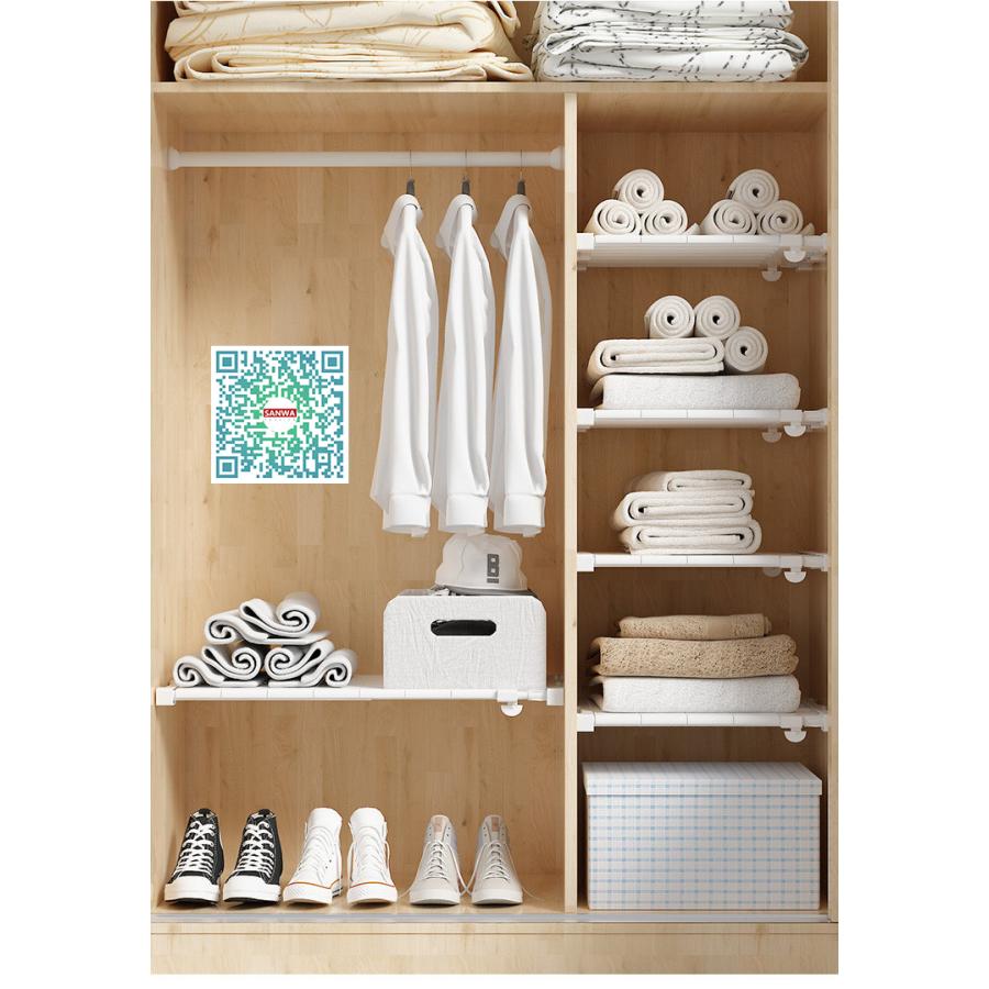 未使用　Trinity クローゼットオーガナイザー 幅調整可能 ラック 棚 収納ラック クローゼット 仕切り フリーラック 引き出し 収納棚