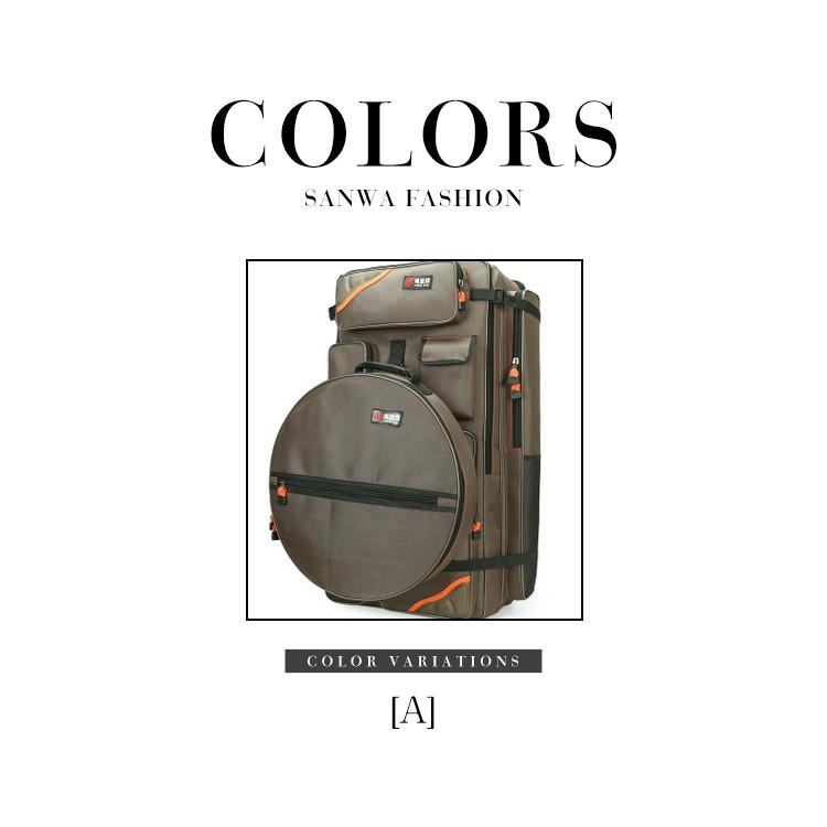 フィッシングバッグ 釣り竿バッグ ロッドケース付 ポータブル 釣り竿