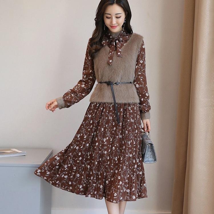 ワンピース レディースワンピース 春 秋 レディースドレス 長袖 ひざ丈 ミディアム 花柄 パーティードレス オフィス カジュアル 代 30代 40 代 Ladylyq019 Sanwa Fashion 通販 Yahoo ショッピング