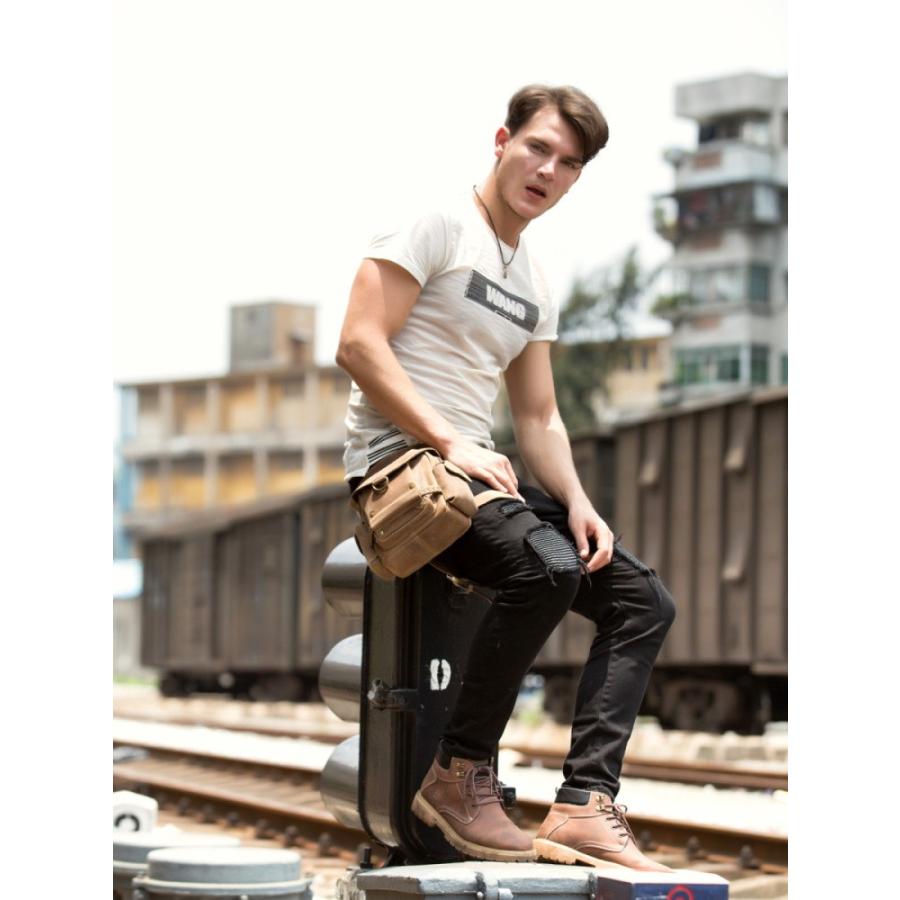 メンズ レッグポーチ レッグバッグ ボディバッグ 本革 コーディネート 多機能 形崩れにくい 鞄 バイク 自転車 登山 ポーチ 釣り サバゲー Legbag077 Sanwa Fashion 通販 Yahoo ショッピング