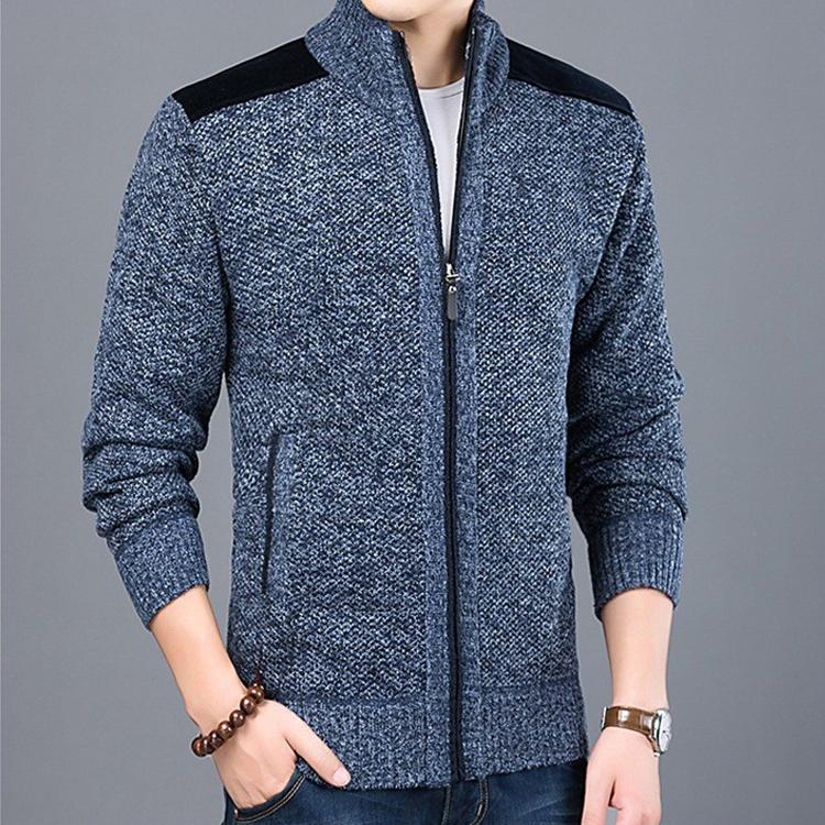 秋冬 ニットカーディガン メンズ 裏起毛 前開き ジップアップ 厚手 カーディガン セーター 男性用 ニット コート アウター 羽織り 通勤 ビジネス Mencardigan058 Sanwa Fashion 通販 Yahoo ショッピング