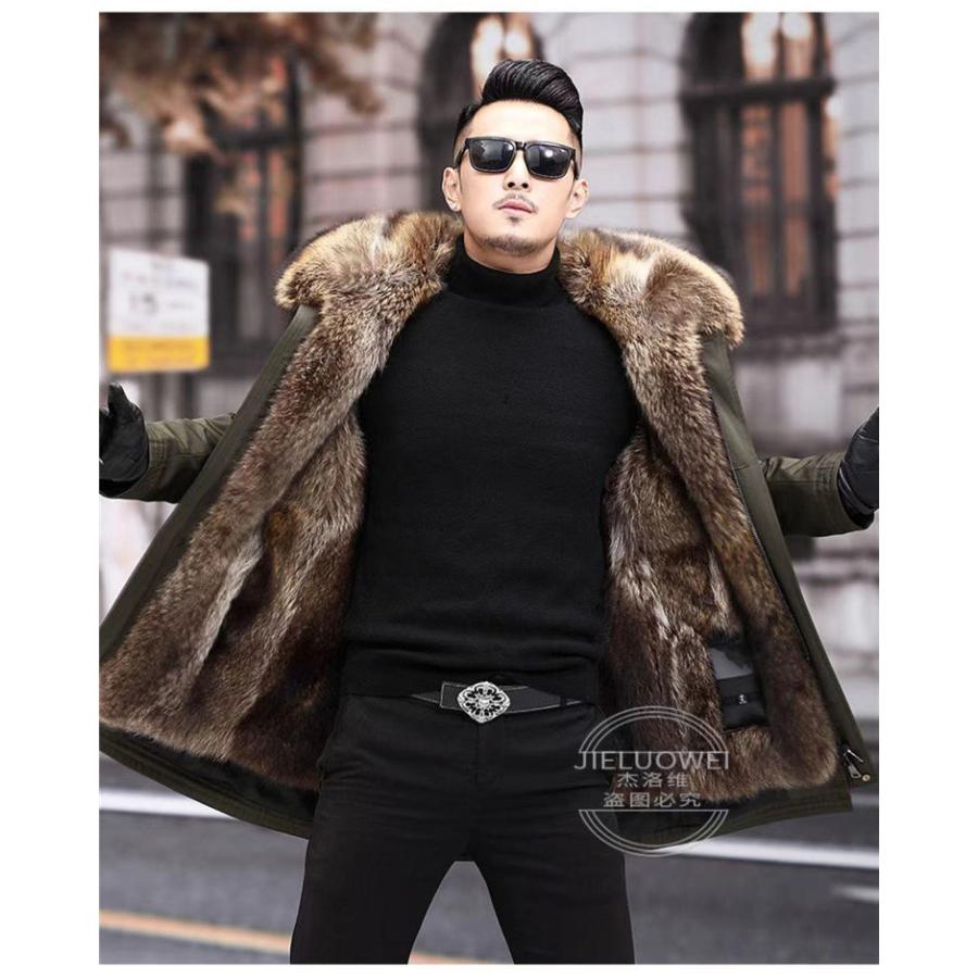 メンズ モッズコート 裏起毛 裏ボア 毛皮コート ファーコート