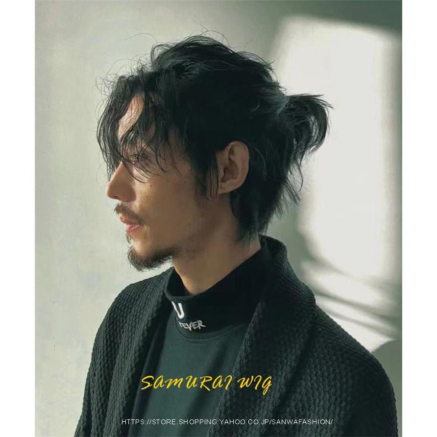 人毛100％ メンズウィッグ 部分ウィッグ ハーフウィッグ つけ毛 男性用