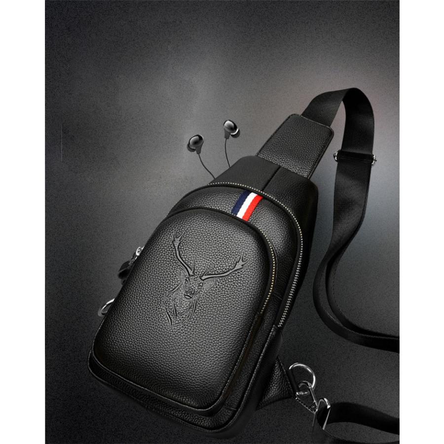 ボディバッグ メンズ 本革 2way 縦型 斜め掛け ショルダーバッグ