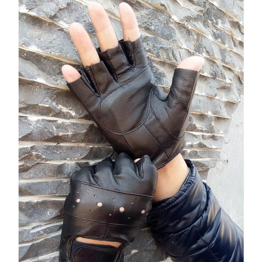 本革手袋　グローブ　メンズ　羊革　半指手袋　 glove　バイク手袋　バイクグローブ　レーシンググローブ 柔らかい 上質 高級｜sanwafashion｜04