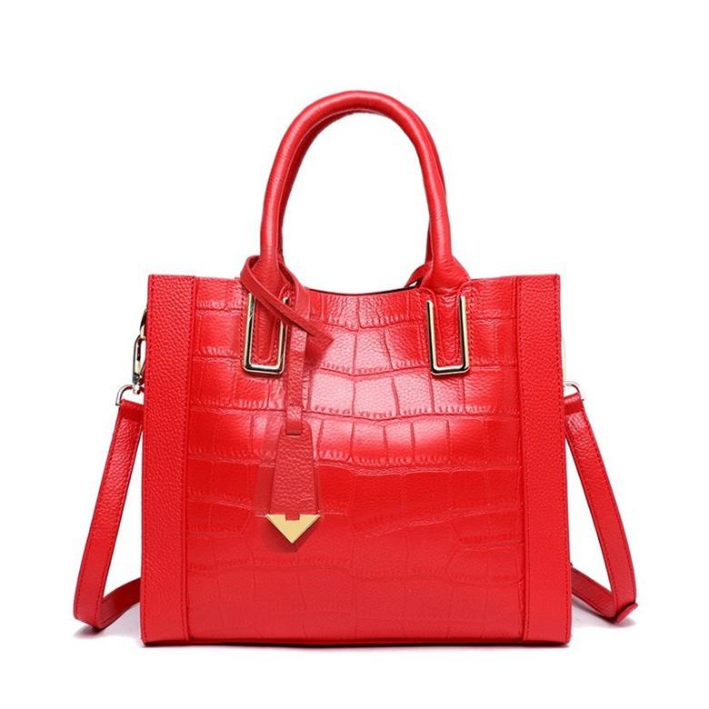 型押し レディースバッグ 本革 トートバッグ 大容量 牛革 ハンドバッグ