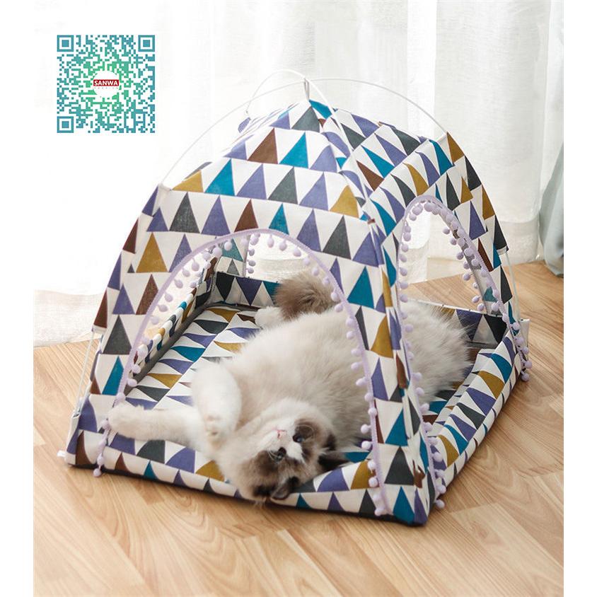 SALE／10%OFFペットテント ペットベッド キャットハウス ペットグッズ 小型犬 猫 猫ハウス 犬 かわいい 隠れ家 猫箱 ドッグハウス 寝床  キャットハウス 組み立て簡単 ベッド、マット、カバー