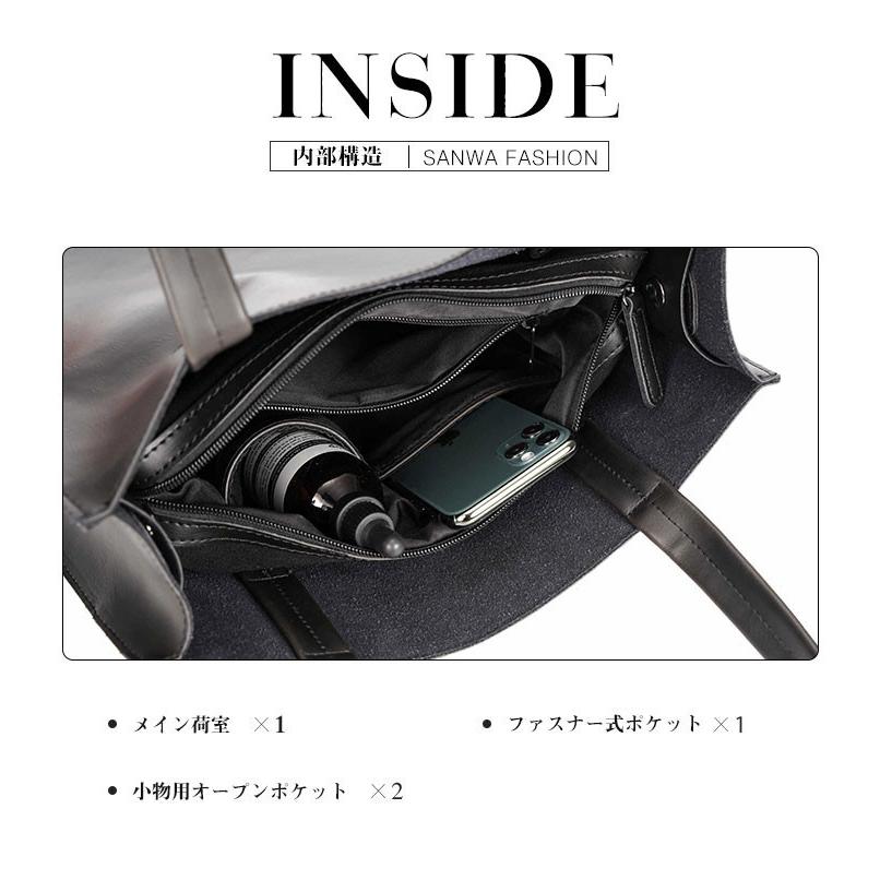 pu ハンドバッグ トートバッグ メンズ 2way 手提げバッグ ショルダー