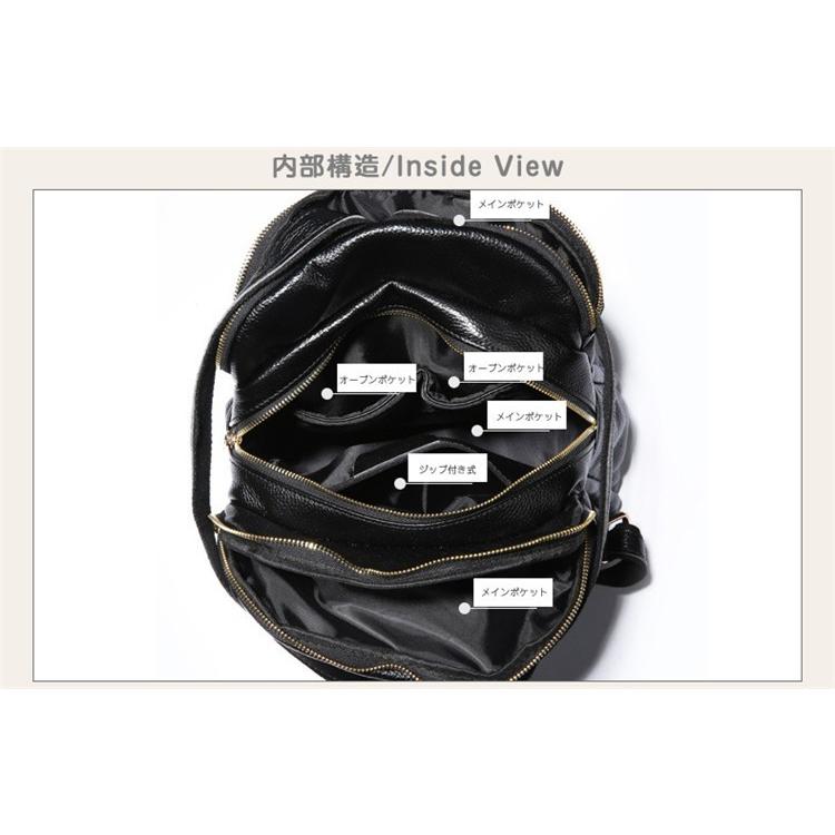 三層式 リュック リュックサック レディース デイパック 本牛革 三層式 リュック リュックサック レディース デイパック 本牛革