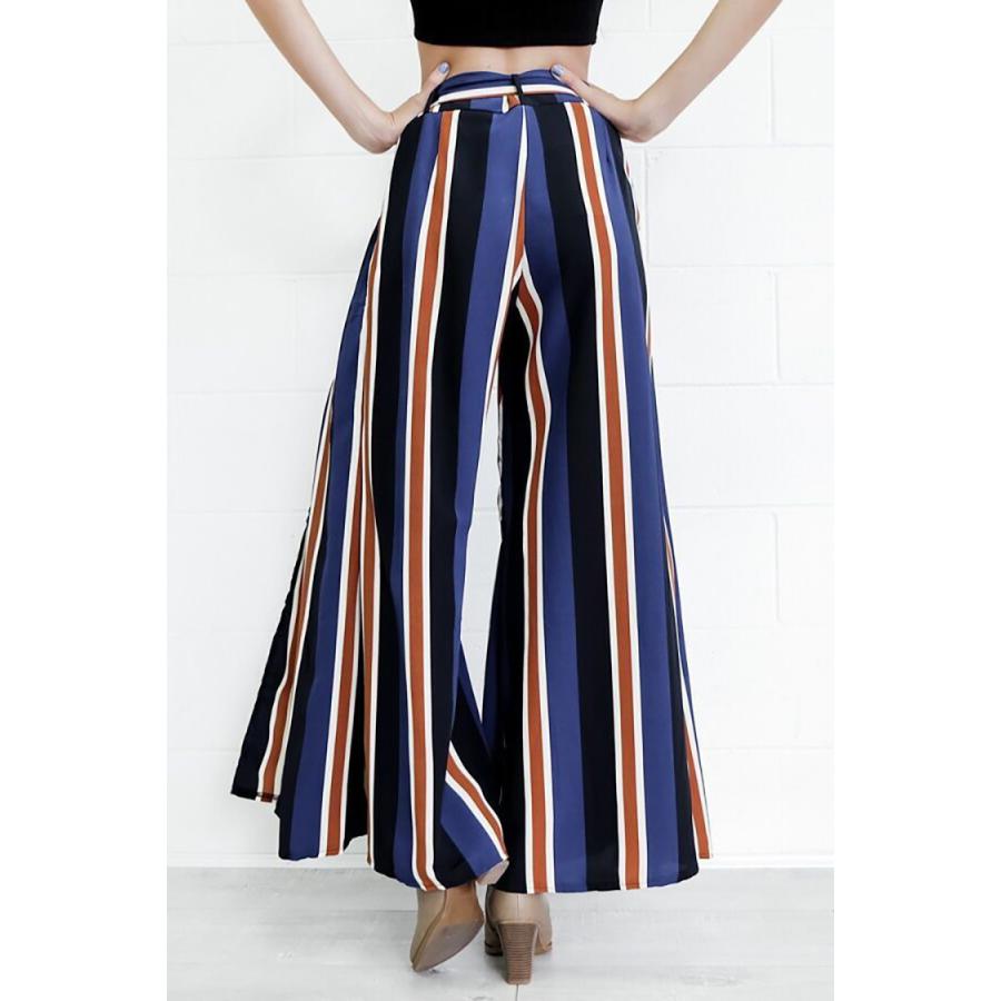 パンツ レディース ワイドパンツ ストライプ スリット キュロット レディース ガウチョパンツ リゾートパンツ レディース スカンツ Wmsktk007 Sanwa Fashion 通販 Yahoo ショッピング