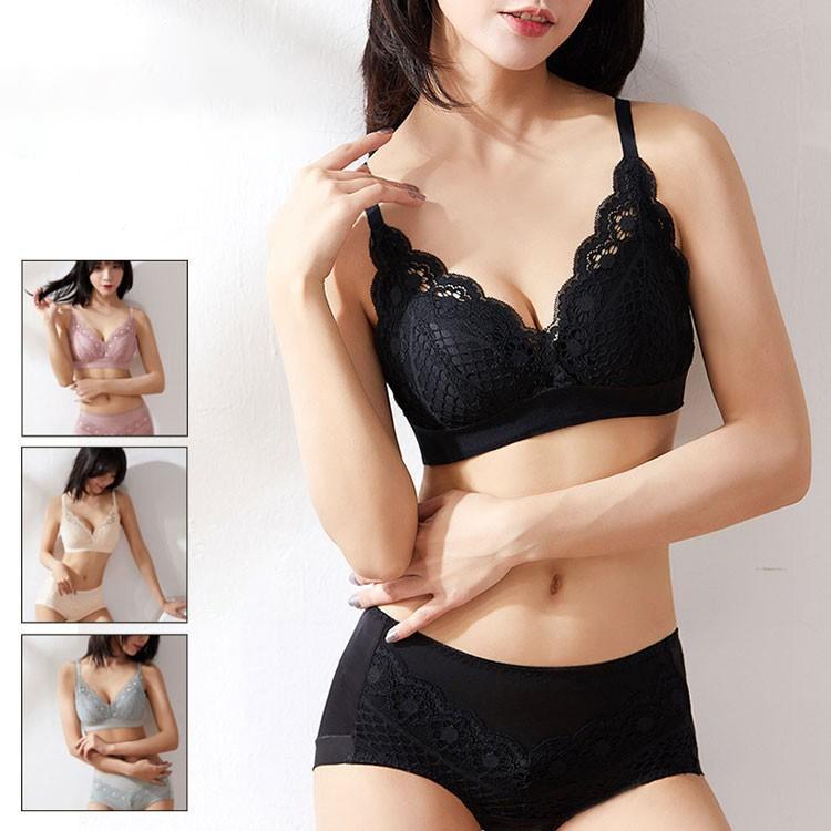 ブラジャー ショーツセット 女性下着 上下セット 脇肉 ブラ おしゃれ セクシー 三角ブラ ノンワイヤー 3 4カップ 育乳ブラ バストアップ Y19 Bra104 Sanwa Fashion 通販 Yahoo ショッピング