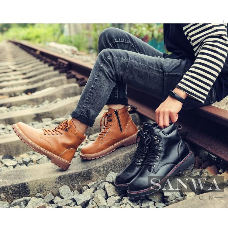 メンズ ショートブーツ ブーツ ワークブーツ 靴 合わせやすい おしゃれ メンズブーツ エンジニアブーツ バイクブーツ ミリタリーブーツ マウンテン ブーツ Y19 Mensboot180 Sanwa Fashion 通販 Yahoo ショッピング