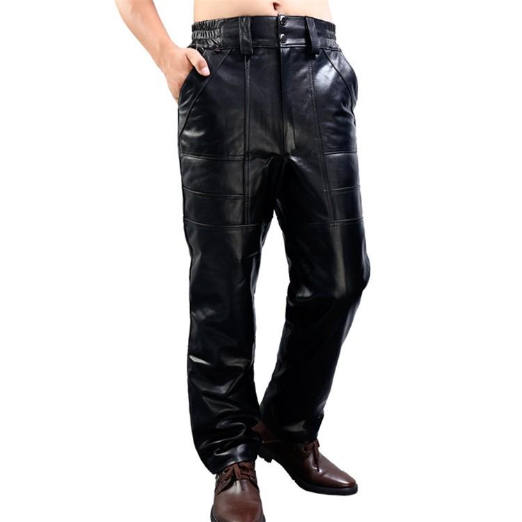 ☆バックドロップ 本革パンツ 厚手 レザーパンツ メンズ32 ブラック  