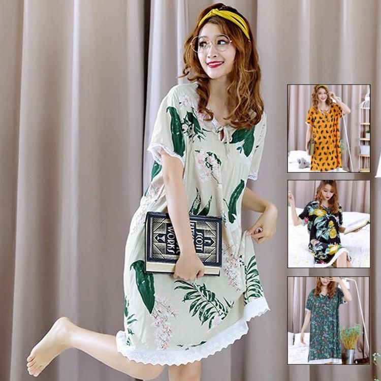 マタニティ パジャマ ワンピース ホームウェア 授乳服 妊婦服 妊婦 産前産後ウェア 出産祝い 部屋着 寝巻き 大きいサイズ Y19 Mompajyama086 Sanwa Fashion 通販 Yahoo ショッピング