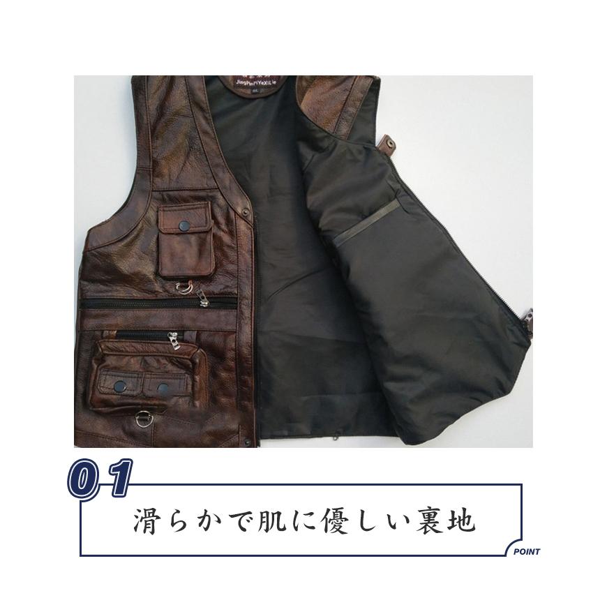春夏秋冬 本革 ベスト メンズ レザーベスト 牛革 ジレベスト 春夏秋冬 本革 ベスト メンズ レザーベスト 牛革 ジレベスト