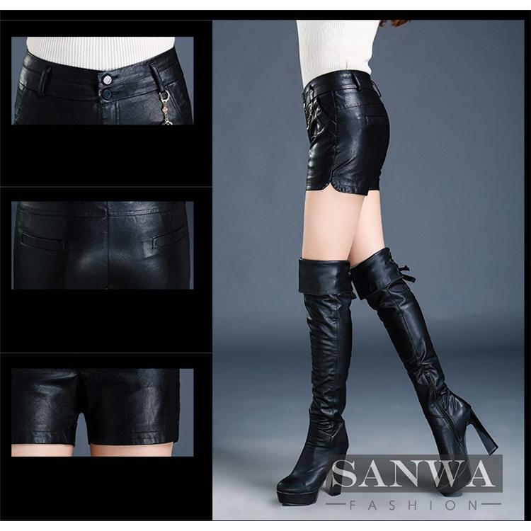 レディース ショートパンツ 革パン PU レザー ショーパン ホット レディース ショートパンツ 革パン PU レザー ショーパン ホット