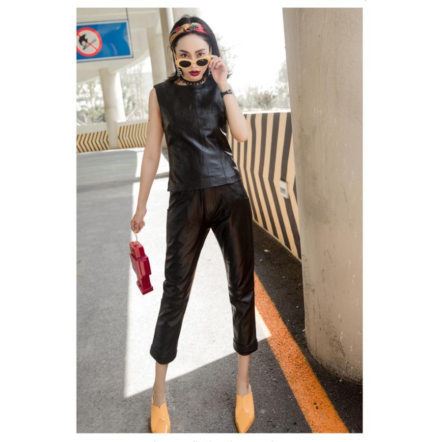 レザーパンツ レディース スキニー 革パン バイクパンツ バイク用