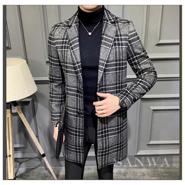 epnok」 チェスターコート LARGE チャコールグレー メンズ 2WAYダブル