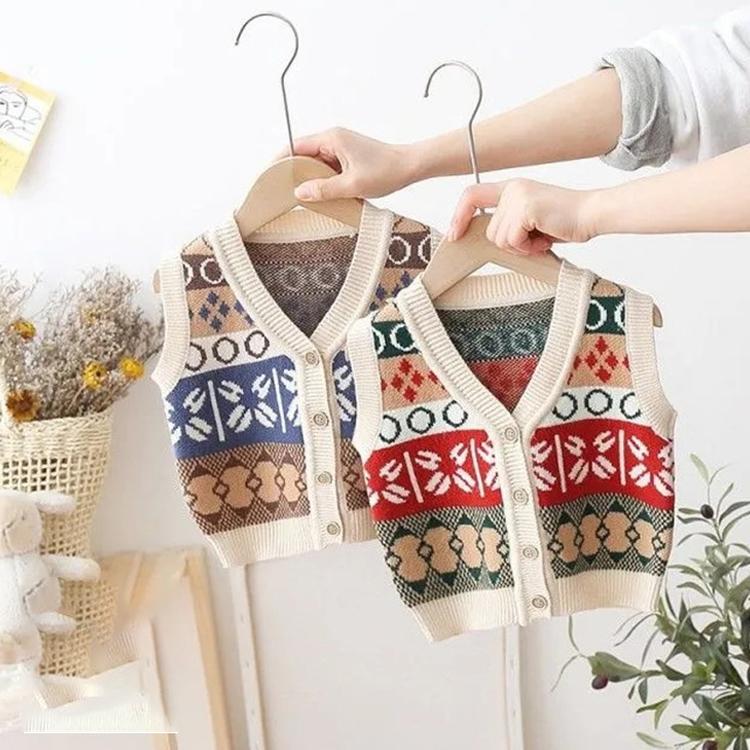 春秋冬 ニットベスト キッズニットベスト ジュニア 子供用セーター カジュアル ボタンフロント 洗える 男の子 女の子 防寒 インナー ニットチョッキ Y21 Ertmajia343 Sanwa Fashion 通販 Yahoo ショッピング