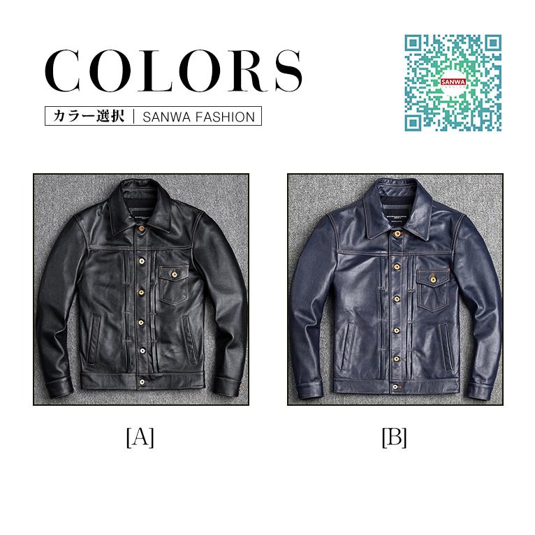メンズ革ジャン 本革 秋冬 レザージャケット スリム 牛革 メンズ革ジャン 本革 秋冬 レザージャケット スリム 牛革
