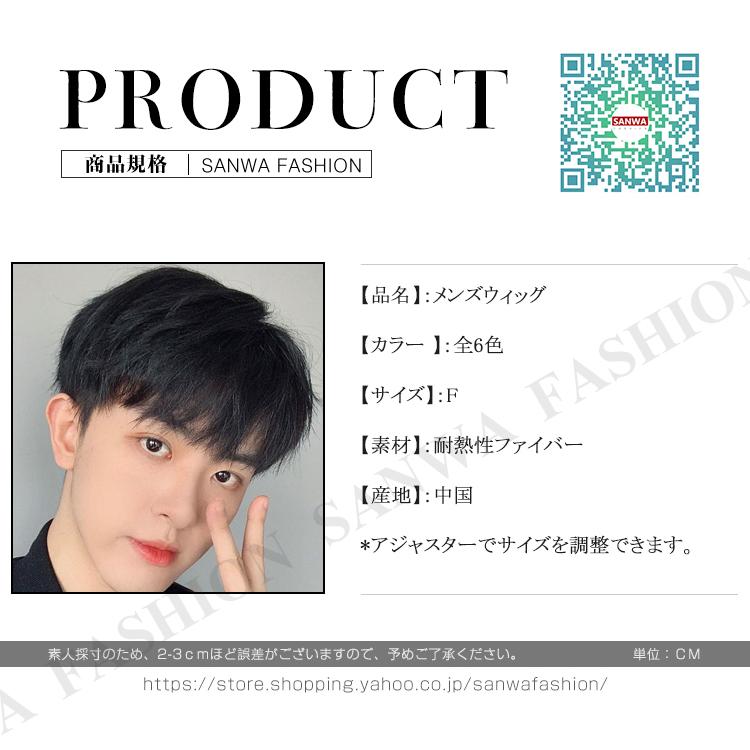 メンズウィッグ フルウィッグ 男性用ウイッグ 耐熱ウィッグ ウィッグ