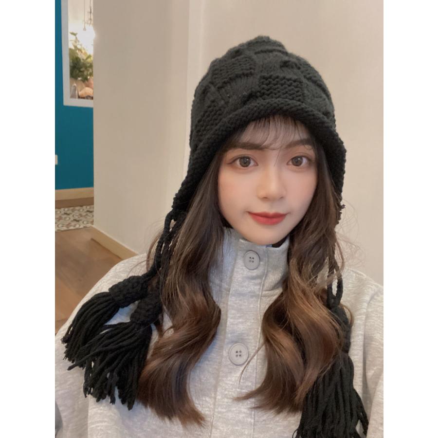 ニット帽 レディース メンズ 秋冬 帽子 ニットキャップ 無地 耳あて