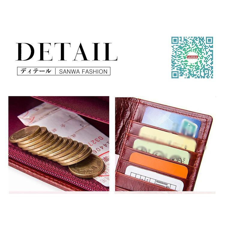 新入荷 牛革　本革　長財布 レディース 小銭入れ　カード入れ　サイフ　wallet コンパクト　安い レザーサイフ　人気　大容量　可愛い｜sanwafashion｜11