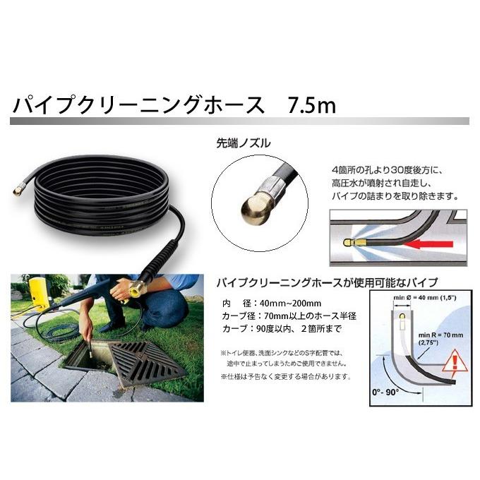 パイプクリーニングホース 7.5m /ケルヒャー 高圧洗浄機用 アクセサリ