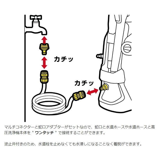KARCHER K3 高圧洗浄機 本体、3m水道ホース、パッキン、ホームノズル付 自吸・水道兼用ホースセット 3m - 散水用品 | ケルヒャー