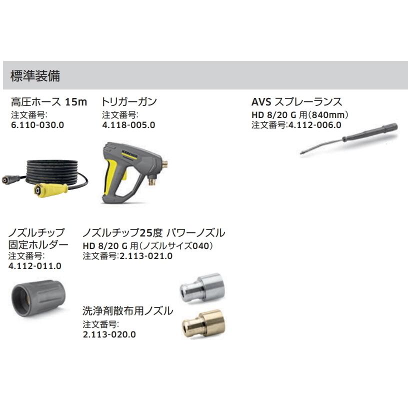 ケルヒャー HD8/20G 業務用 エンジン式 高圧洗浄機 + サイクロンジェットノズル セット （KARCHER）｜sanwakihan｜06