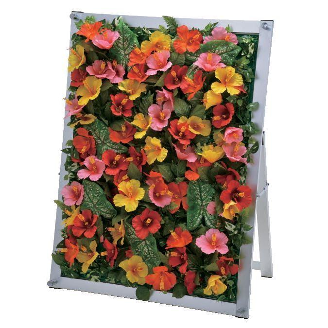 Fフラワーサインバックボードのみ ハイビスカス 1台 装飾 パネルスタンド グリーン ハイビスカス アピール 告知 パチンコ備品 送料無料