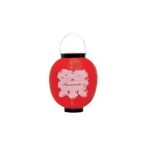 尺丸祭提灯　(T-1-M)　赤地　装飾　送料無料　告知　POP　アピール　10個　白文字　パチンコ備品