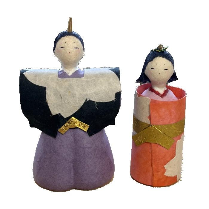 ちぎり和紙 桜花雛 おひな様 お雛様 雑貨 置物 置き物 和風 オブジェ