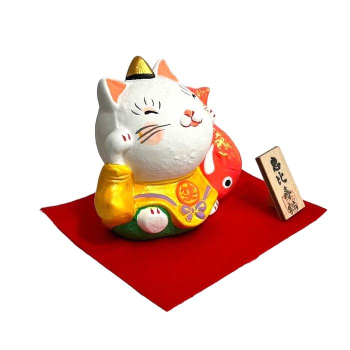 恵比寿猫 ねこ ネコ 恵比寿様 七福神 置物 和雑貨 インテリア オブジェ