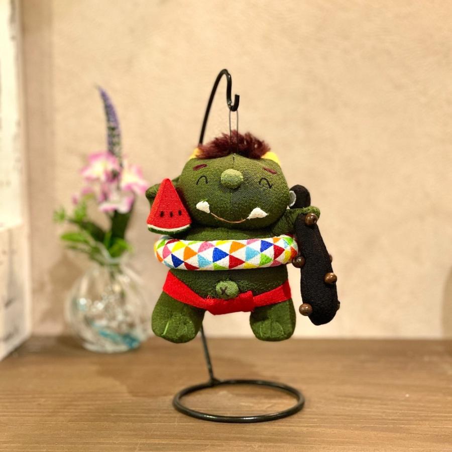 鬼くんの海開き 040-0306 ぬいぐるみ ちりめん 和風 人形 夏