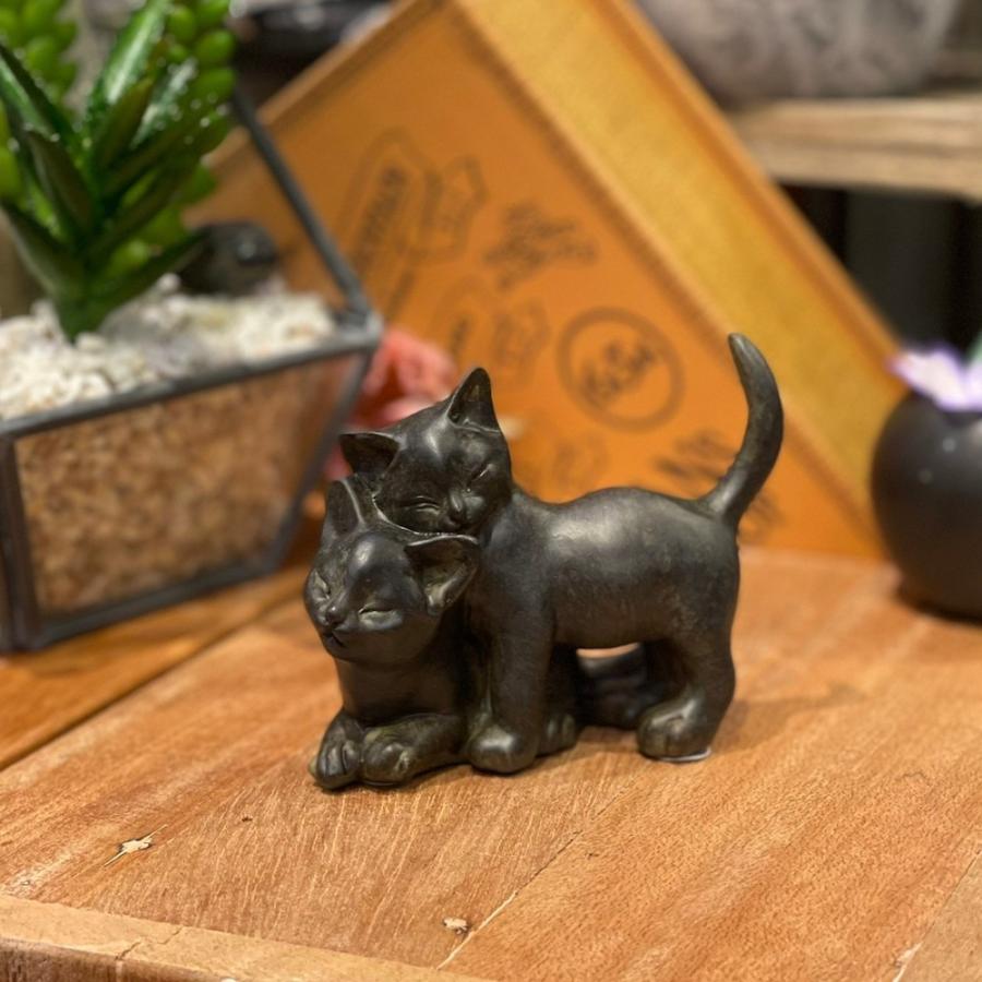 猫 ねこ ネコ 仲良し猫 ミニチュアアニマル 置物 オブジェ かわいい ギフト 手のひらサイズ 三和ポチット 通販 Yahoo ショッピング