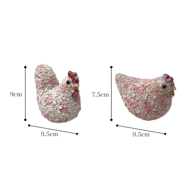 ニワトリオーナメントS 2種類 14557 14556 かわいい フラワーお花