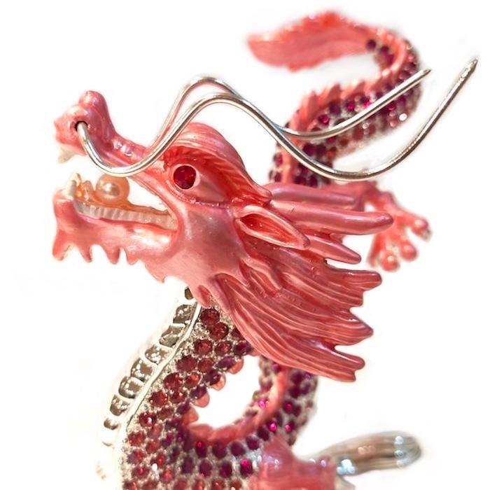 龍のラインストーンオブジェ 4種 201803Y1 ラインストーン エナメル