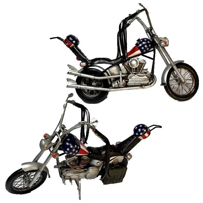 ブリキ モーターサイクル バイク アメリカン ハーレー 星条旗