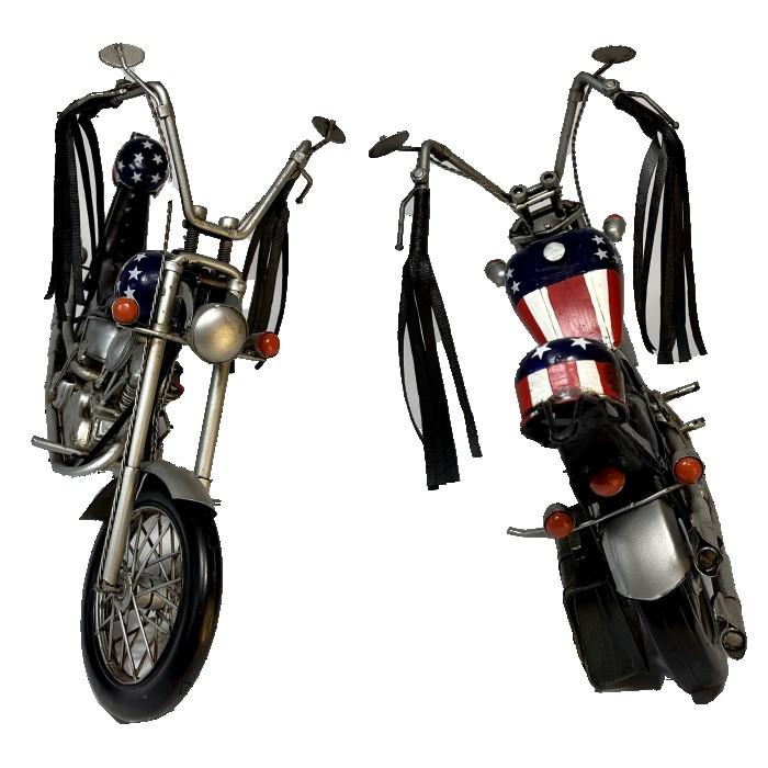 ブリキ モーターサイクル バイク アメリカン ハーレー 星条旗