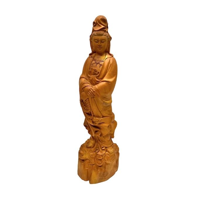 観音菩薩 観音様 観世音菩薩 観自在菩薩 救世菩薩 木彫り 崖柏 柏の木 