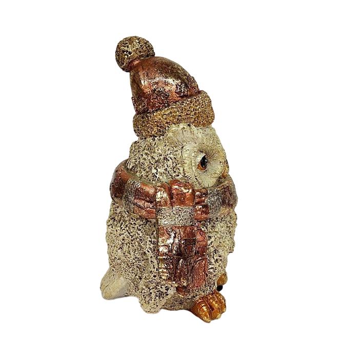 オウル フクロウ ふくろう 梟 マフラー正面 37331 アンティーク風