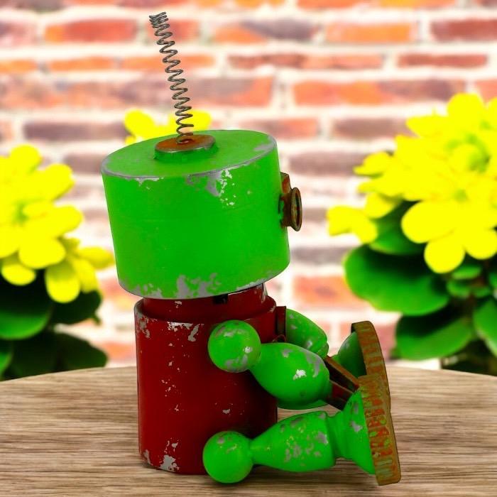 大きなロボット ブリキ製 ガーデニング レトロ お庭づくり 園芸