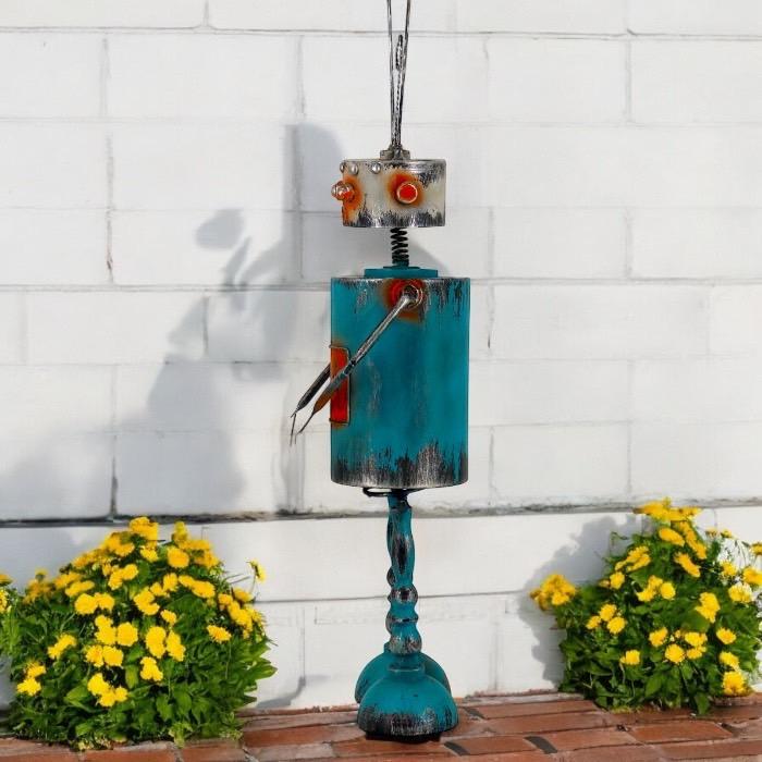 大きなロボット ブリキ製 ガーデニング レトロ お庭づくり 園芸