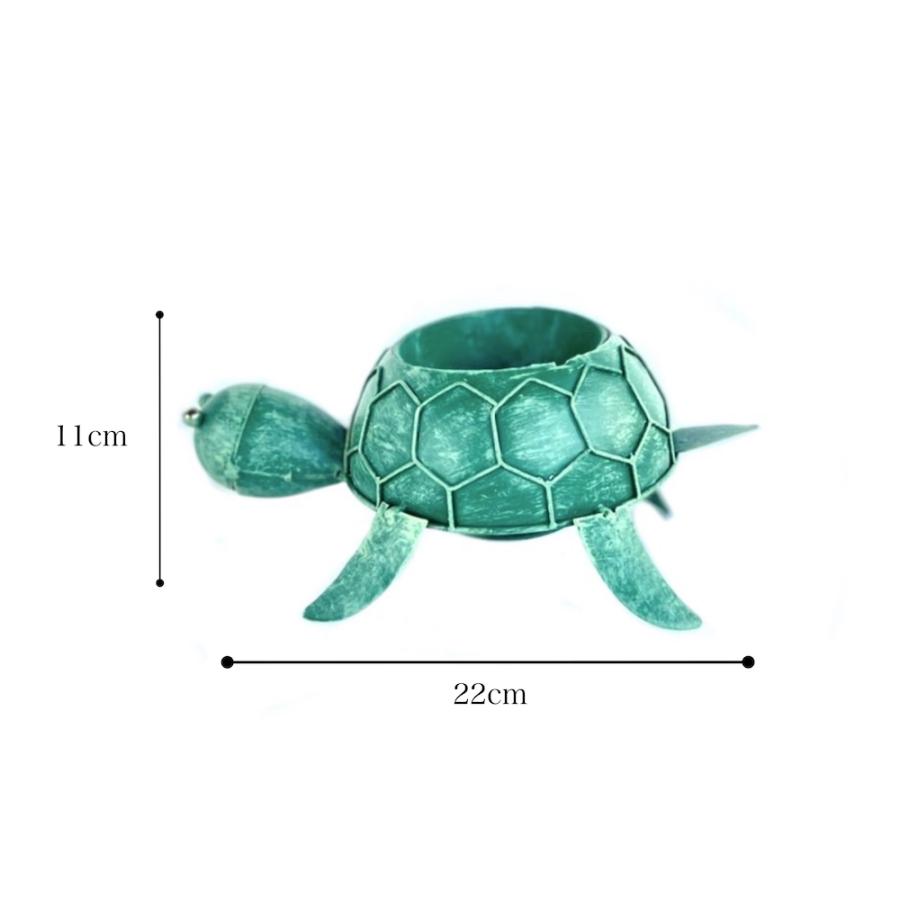ブリキ タートルプランター 植木鉢 亀 4841 かわいい ポップ