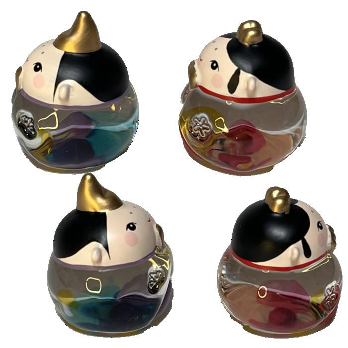 クリスタル彩りふっくら雛 ひな人形 お雛様 和雑貨 置物 置き物 和風