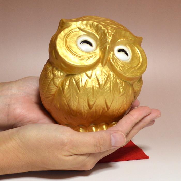 信楽焼 金運 ふくろう ほほえみ フクロウ 笑顔 財運 幸福 縁起物 566 01 三和ポチット 通販 Yahoo ショッピング