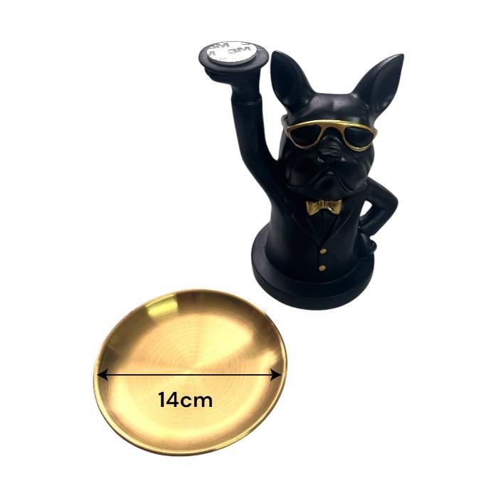 アクセサリートレイ 卓上 収納 小物入れ フレンチブルドッグ UT-05BK アクセサリートレイ 卓上 収納 小物入れ フレンチブルドッグ UT-05BKの